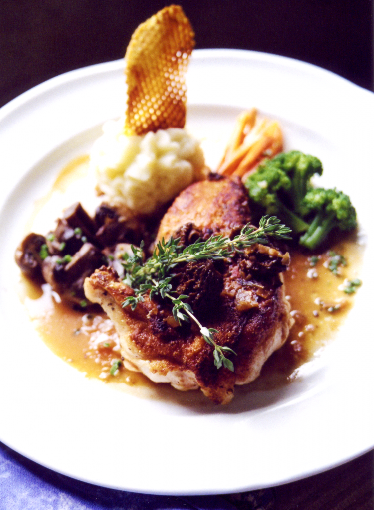 Plated chicken entree