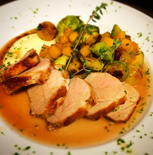Roasted pork entree